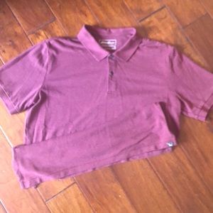 Eddie Bauer Polo - burgundy Tall L